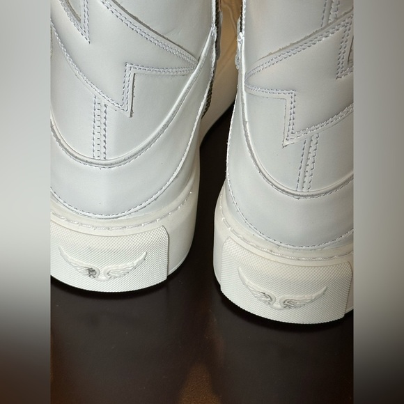NIB Zadig & Voltaire HIGH FLASH CHUNKY SMOOTH Platform High-top 39 US 8 White - Picture 13 of 14